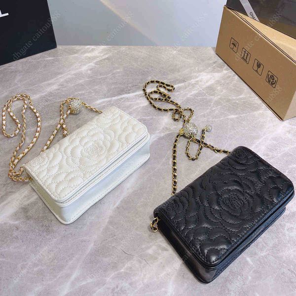 

classic flowergenuine leather handbag comes chain women luxurys fashion designers s female clutch classic girl handbagslll