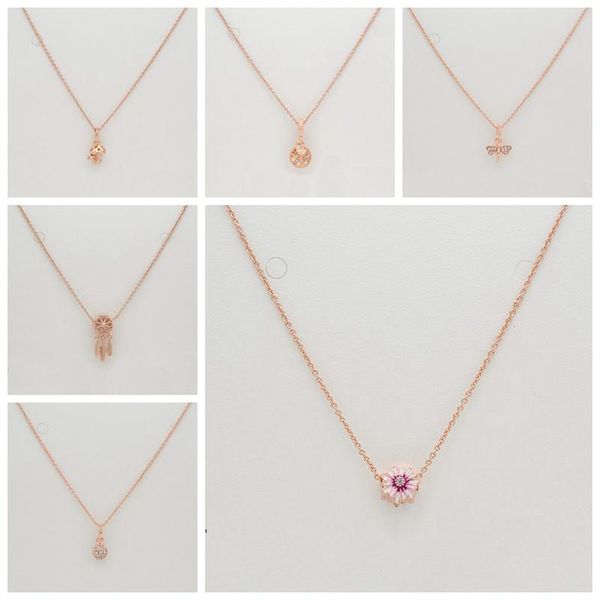 

pendant necklaces rose goldenecklace set fashion all-match necklace female chain beautiful romantic, Silver