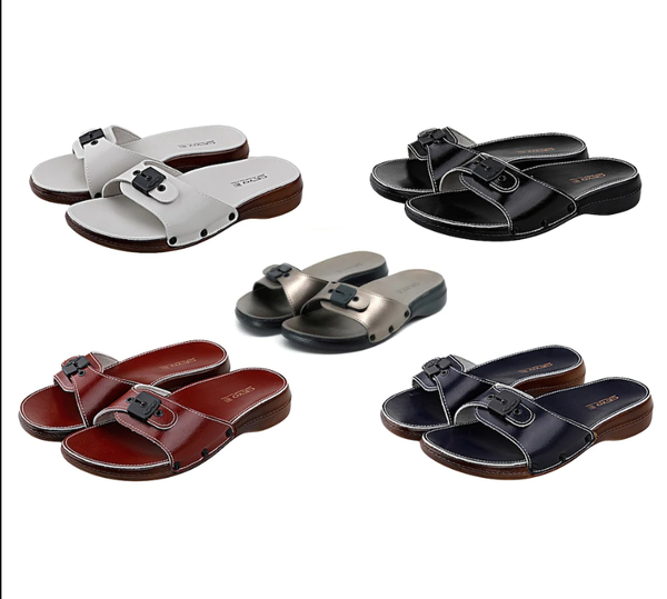 

slippers women slipper ceyo 6500 minelli single buckle comfortable shoe flat sandal house street chaussure, Black