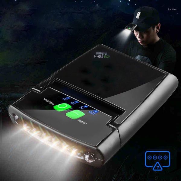 

portable lanterns 6 led headlamp adjustable usb rechargeable sensor cap hat clip lamp waterproof ip64 headlight torch light built-in battery