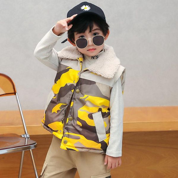 

waistcoat children's vests 2021 autumn and winter big thickening velvet boys vest baby coats toddler outwear, Camo