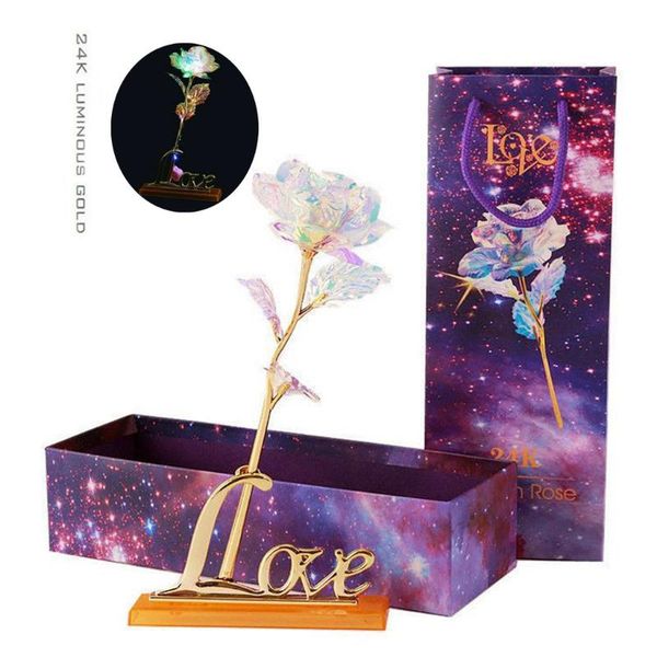 

35# galaxy rose with love base everlasting sequin gifts wedding party home decoration accessories figurines gifts souvenir
