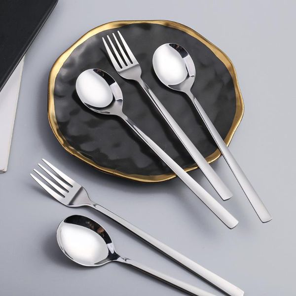 

dinnerware sets korean tableware 304 stainless steel fork spoon and chopsticks