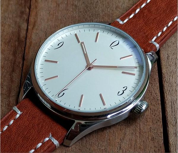

wristwatches 40.5mm 21 jewels automatic mechanical movement 10bar sapphire glass luminous watches gr88-20, Slivery;brown