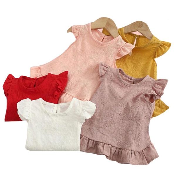 

girl's dresses v-tree girl clothing summer girls dress cotton sleeveless princess casual solid breathable children clothes 1-3y, Red;yellow