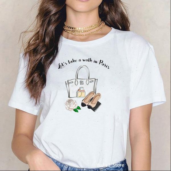 

vogue paris style t shirt women love make up print tee shirt femme summer female white t shirt friends birthday gift
