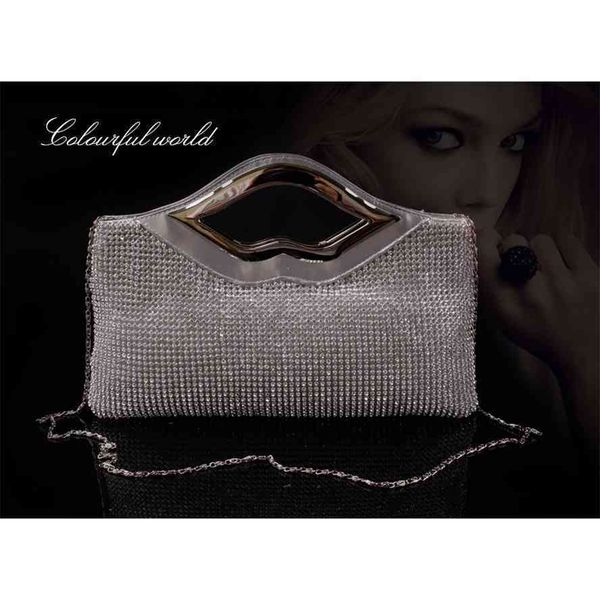 

new style pneumatic lip drill aluminum sheet hand bag, banquet bag