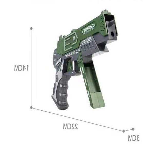 

4544rubber band ejection gun burst of bullets cool children's mini model party game parent-child interaction boy's toy