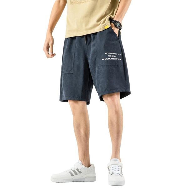 

2021 mens casual shorts bermuda shorts men summer beach loose homme hip hop male large size m-5xl dropshipping, White;black