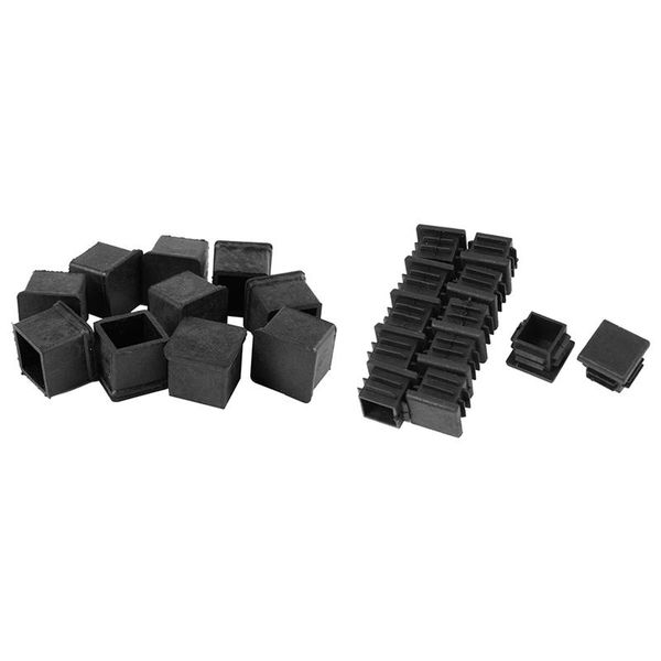 

bath mats promotion 10 pcs black square rubber foot caps tube & 12 19mm x blanking end tubing insert