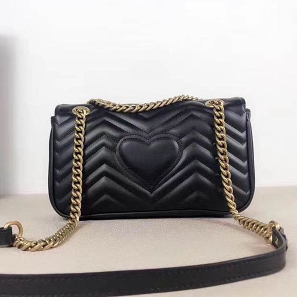 

fashion real leather luxury women handbag female messenger heart-shaped suture bag chains shoulder crossbody bags