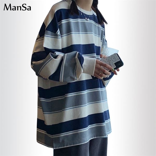 

spring autumn striped hoodies women fashion long sleeve hoodie sweatshirt harajuku jumper cotton pullovers casual oversized coat 220112, Black