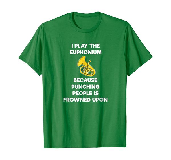 

euphonium t-shirt gift - funny euphonium player punch, White;black