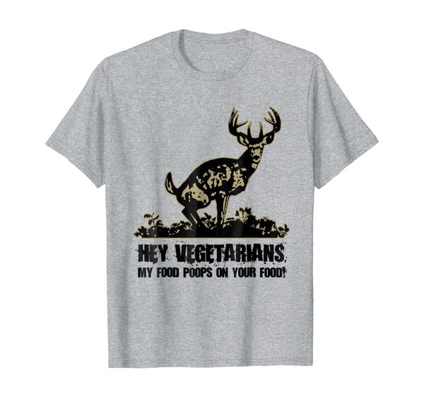 

hey vegetarians my food poops on your food t-shirt funny tee, White;black