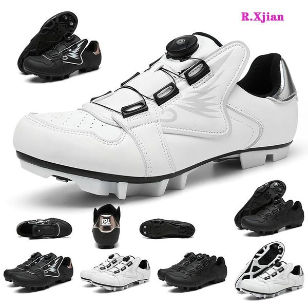 

cycling footwear sports shoes2021cyclingmtb shoes men winter route cleat road dirt bike speed flat sneaker racing women bicycle mountain, Black