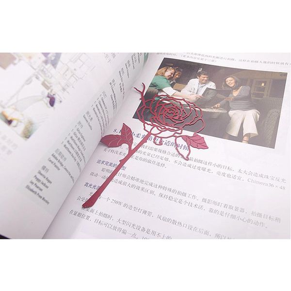 

bookmark 1 pc rose metal precise thickening valentine's day gifts birthday creative