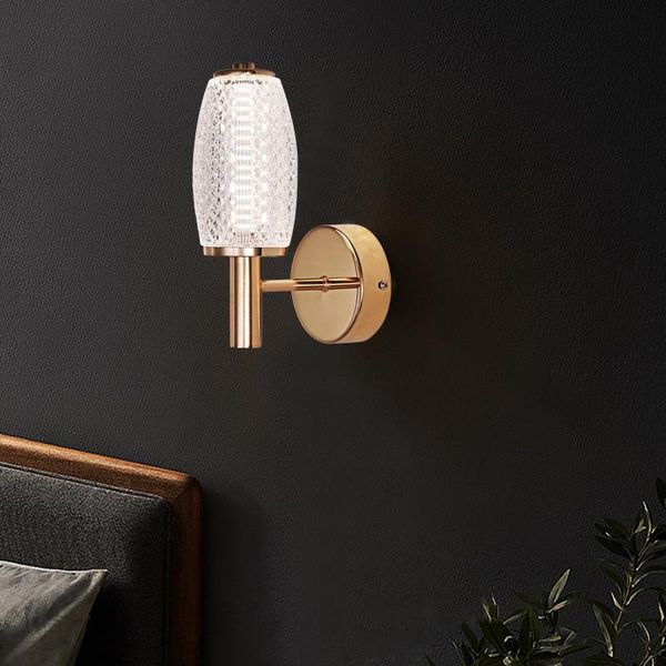 

wall lamps nordic crystal led lamp indoor lighting for home bedroom bedside decoration background staircase light fixture