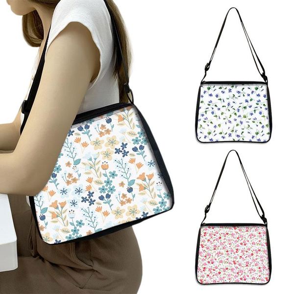 

evening bags classic canvas flower floral handbag women casual tote design chic underarm fashion bag portable shopping