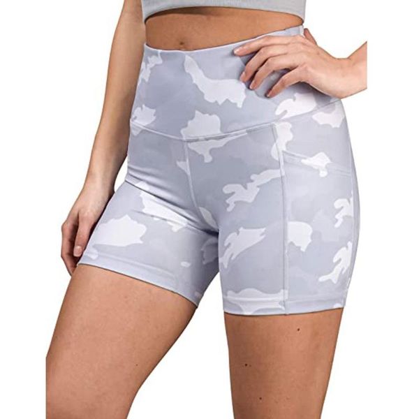 

women's shorts jaycosin short fitness femme high waist women workout scrunch booty gym pants camouflage pockets leggings casual, White;black