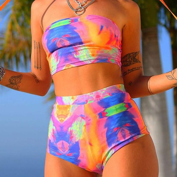 

gradient swimsuit push up bikini set high waist dtrapless swimwear summer brazilian beachwear swimming suit women biquini