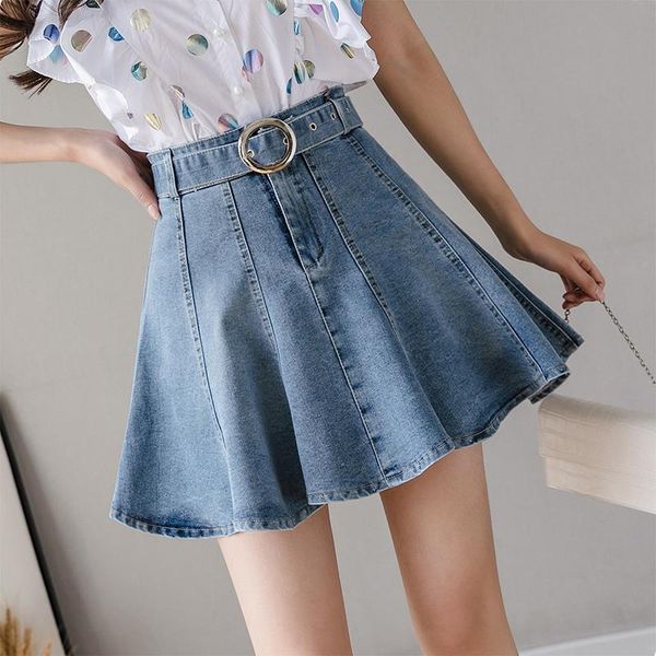 

skirts women summer denim shorts mini korean preppy style short skirt jeans faldas largas mujer modis jupe, Black