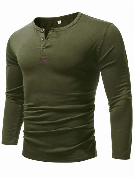 

men quarter button patch detail tee u92t#, White;black