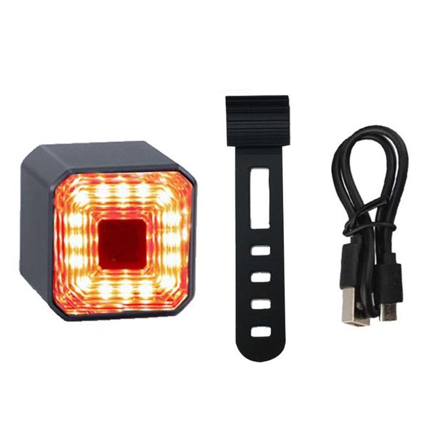 

bike lights waterproof bicycle tail light usb rechargeable smart brake sensor safety warning cycling led taillight accessories