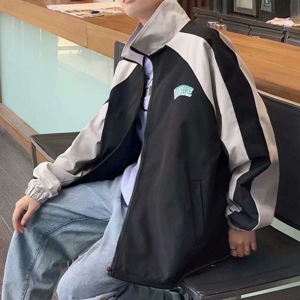 

2021 spring and autumn new korean fashion casual cardigan handsome jacket men's wear, Black;brown