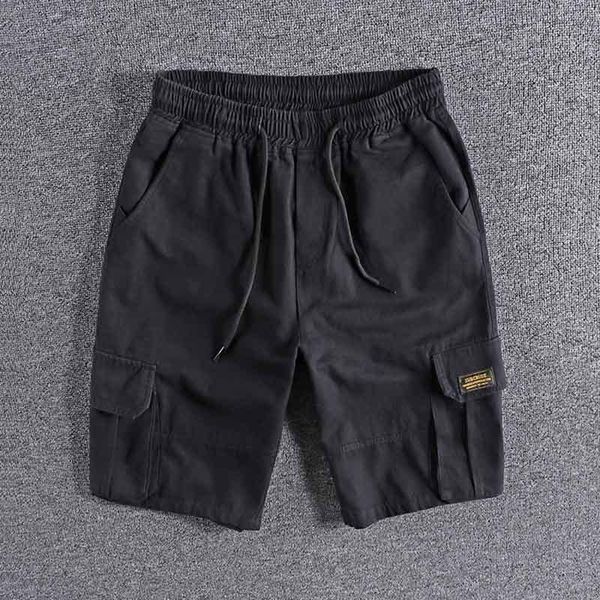 

2021 japanese fashion brand loose drawstring overalls, shorts and capris men's new summer youth leisure trouser 0223 wfe6, White;black