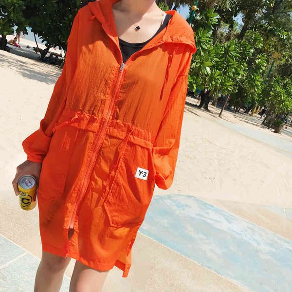 

sunscreen women 2021 new korean solid color sunscreen cloth thin et women's baseball suit versatile coat, Black;brown