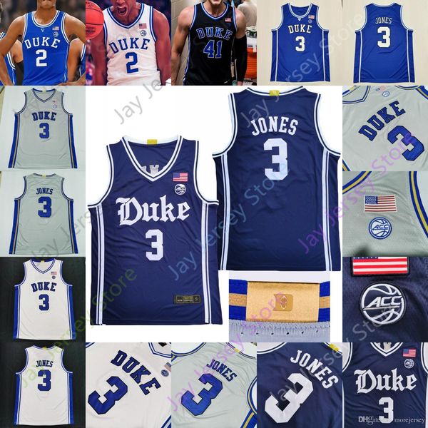 

custom 2020 new duke basketball jersey college tre jones vernon carey jr laettner redick hurt wendell baker cassius stanley coach k, Black;red