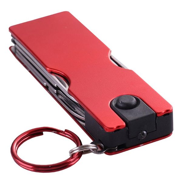 

wsfs multifunction mini fashion keychain stainless steel nail clipper led light ear cleaner pocket ring portable outdoor fol