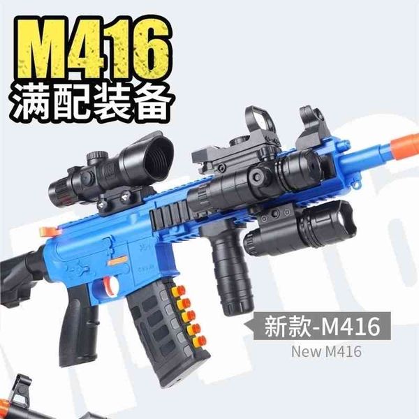 

35ak47 children eat chicken can launch m416 soft bullet toy sniper gun game the same boy gift