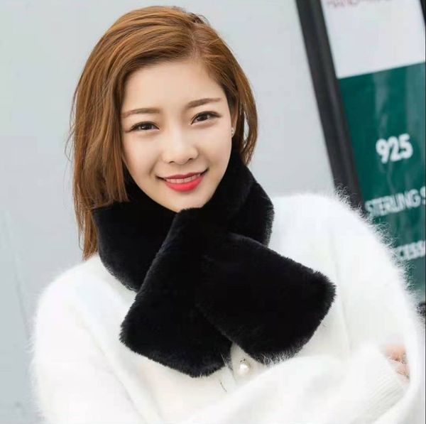 

autumn winter scarfs for men and women 9 colors luxury warm soft comfort rabbit hair boutique scarf, Blue;gray