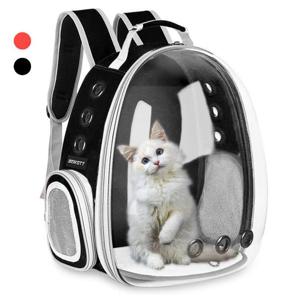 

cat carriers,crates & houses pet carrier backpack, bubble arc clear window, cats and puppies,airline-approved, designed for travel, hiking,