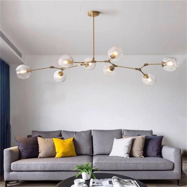 

chandeliers modern black/gold chandelier glass shade led pendant lamp dining living bedroom kitchen suspension light home decor luminaire