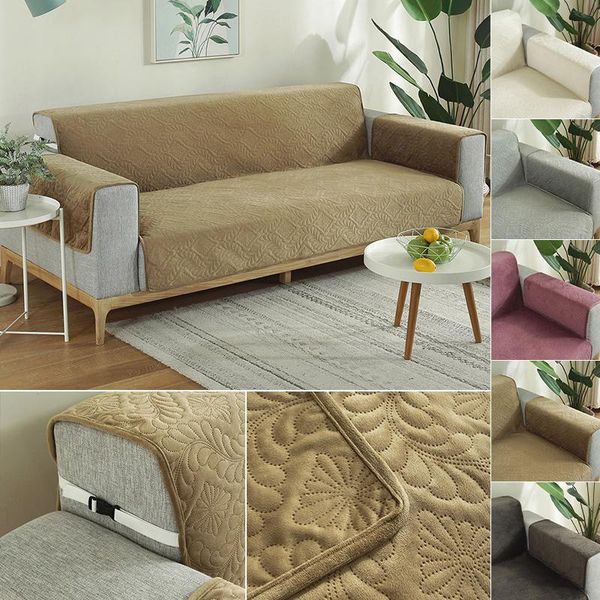 

chair covers modern quilted sofa couch cover for living room anti slip plaid armrest furniture protector 1/2/3seater