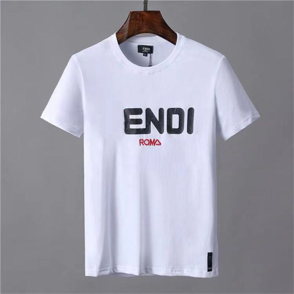 

high-end summer fashion men's t-shirt front and back letter pattern short-sleeved shirt black and white m-3xl, White;black