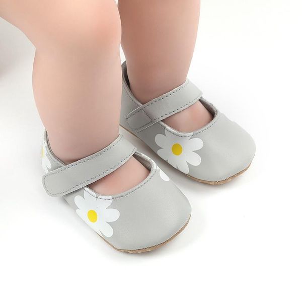 

first walkers sweety baby girls daisy print princess pu shoes non-slip soft bottom step front shoe children kids