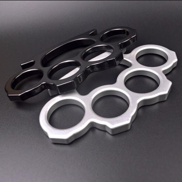 

cwmsports silver and black thin steel brass knuckle dusters,self defense personal security women's and men's self-defense pendant8