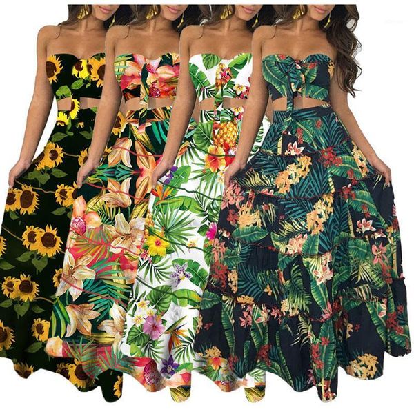 

bikini beach cover up swimsuit two piece dress swimwear floral print beachwear summer ladies bathing suit tunic long dresses women's, White;black