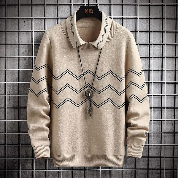 

men's sweaters baldauren 2021 autumn and winter men's half high neck sweater loose casual long-sleeved thick pullover, White;black