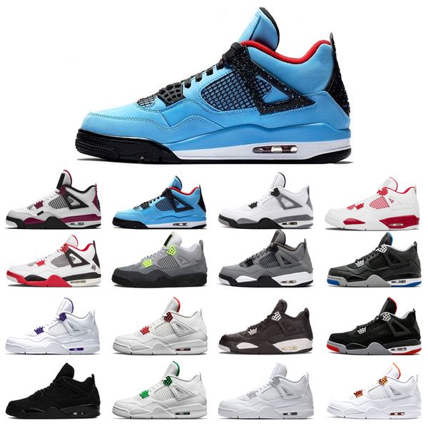 

man's basketball shoes 4s high cut court purple university red bred alternate motorsport orange metallic white cement cool grey pure mo