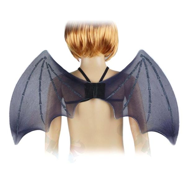 Máscaras de festa meninos meninos garotos Black Bat Wings Fairy Fairy Halloween Angel Birthday Cosplay Fancy Dress adereços