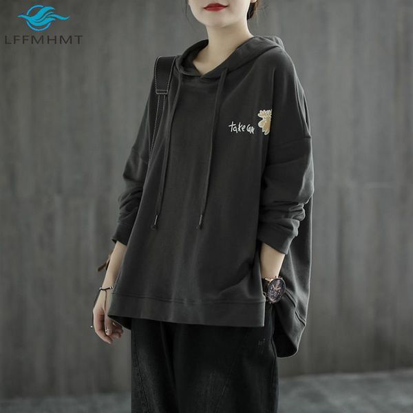 

women's hoodies & sweatshirts spring autumn women fashion letter printed long sleeve office lady hoody casual loose oversized vintage p, Black