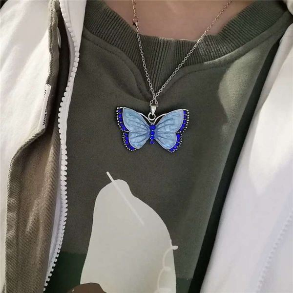

hbp wannida hand made fashion warm jelly earth cool color butterfly double bead chain necklace female, Silver