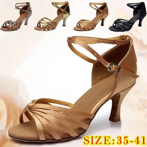 

high heels sandals women summer ladies buckle slingbacks female fashion ankle strap shoes dancing party 2021, Black