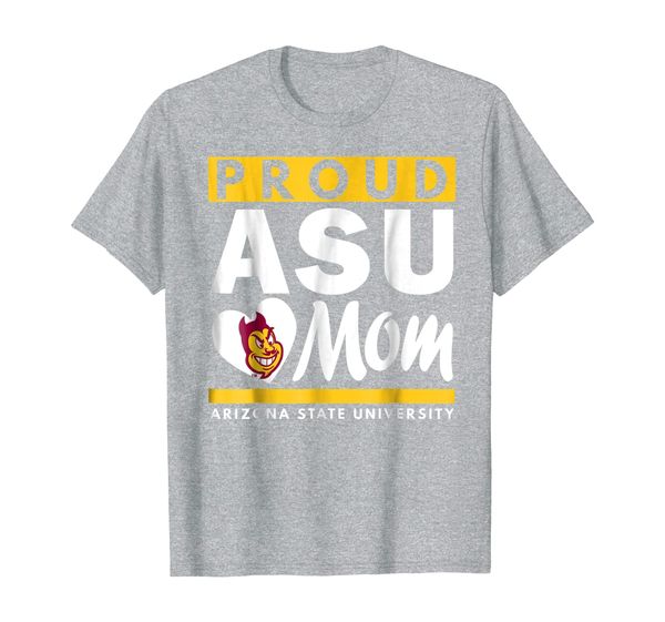 

arizona state university sun devils proud mom t-shirt, White;black