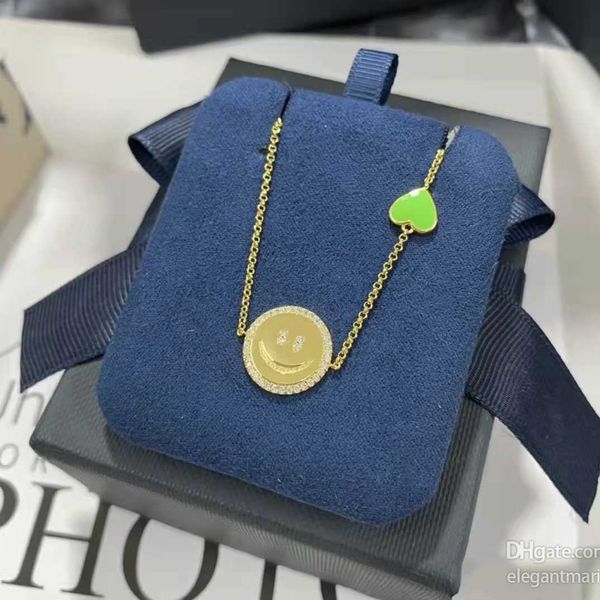 

jewelry necklace bracelet smiling face shape link chain are a classic matching gift for lovers, Black