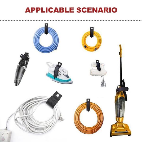 

storage bags 1/6 pcs hose strap nylon heavy duty extension cord holder organizer hook loop cable fastener